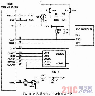 TC35i和单片机、SIM卡接口电路 TC35i和单片机、SIM卡接口电路