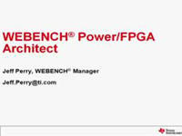 WEBENCH电源/FPGA Architect概述