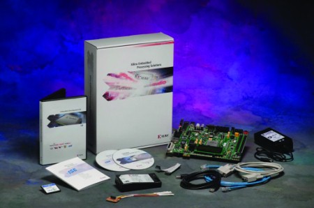 图1Xilinx的嵌入开发套件包括了工具和原型板用户可以用它们作Virtex-5设计的编辑仿真编译和测试