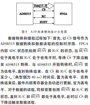 图4 A/D转换模块接口示意图