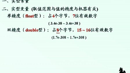 石油大学曾怡 C语言程序设计 第三章第五节 实型数据