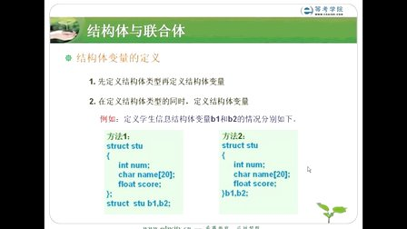 希赛教育等考学院C语言教程-结构体与联合体01