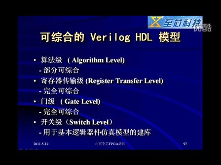 至芯科技FPGA视频教程之fpga设计中不同抽象级hdl的模型