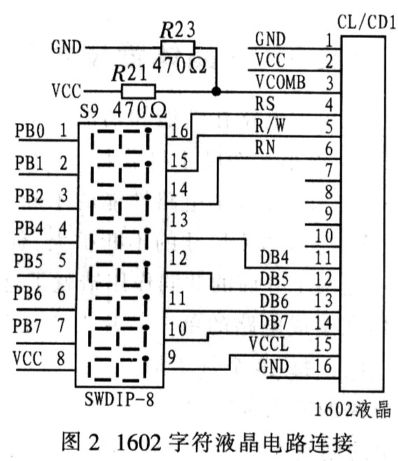 1602字符液晶作为信号显示部分